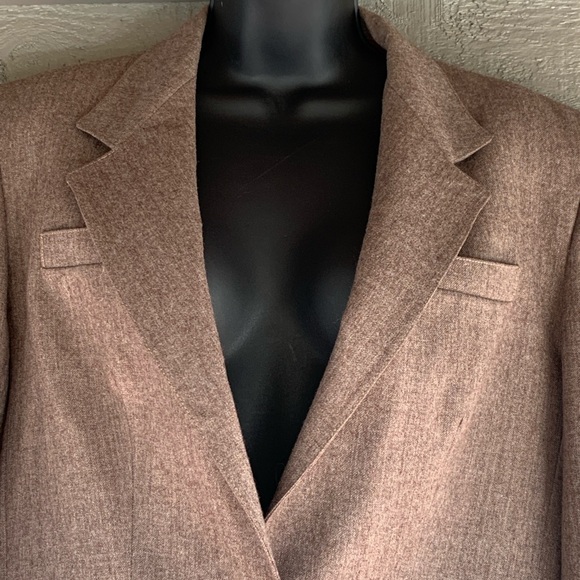 Women’s VTG 80s Wool Midi Skirt Suit Lined Tweed Brown Classic Fall  Preppy - Picture 8 of 12